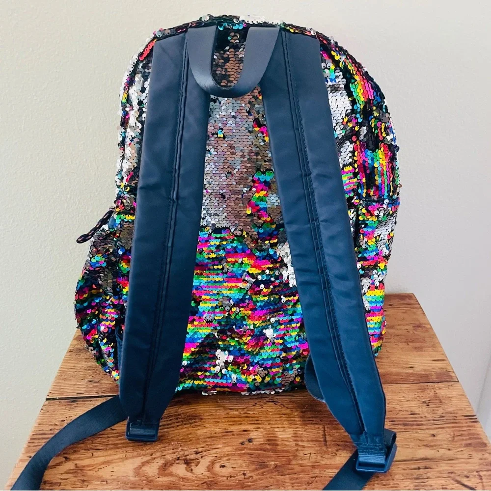 Crewcuts Rainbow Sequin Flip Backpack